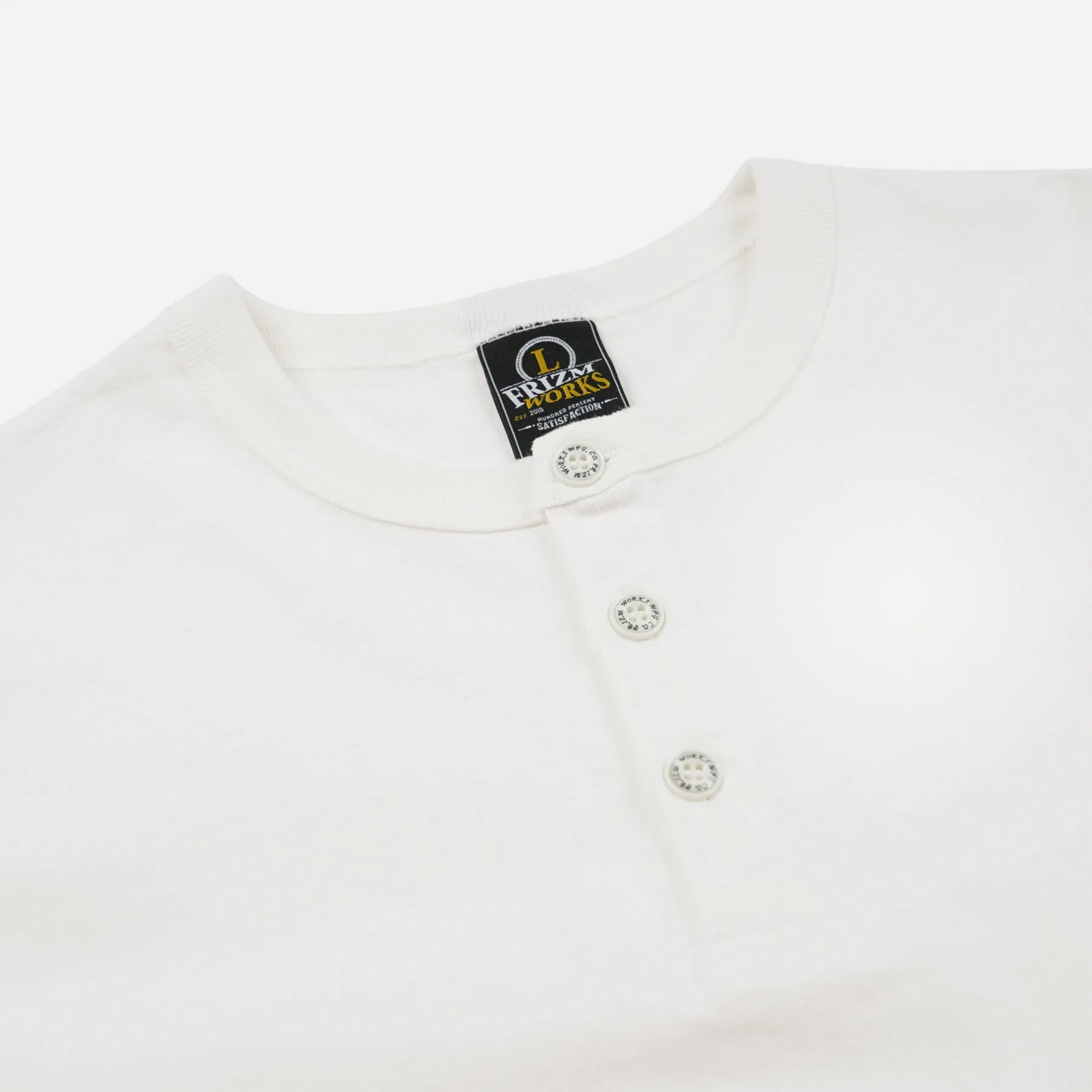 HENLEY HALF T-SHIRT - WHITE sold by FrizmWORKS product image thumbnail 3