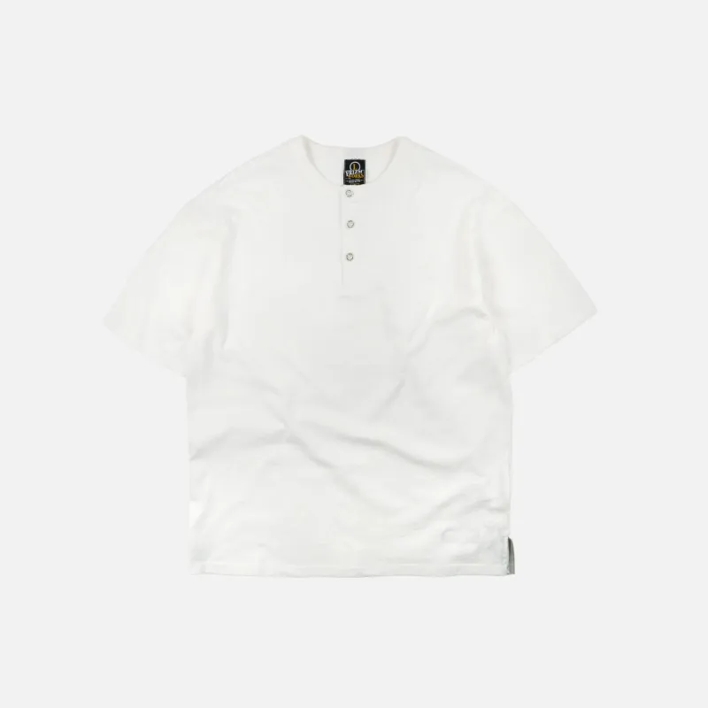 HENLEY HALF T-SHIRT - WHITE made by FrizmWORKS