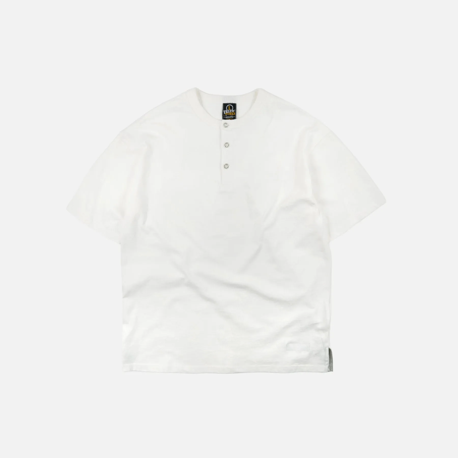 HENLEY HALF T-SHIRT - WHITE sold by FrizmWORKS