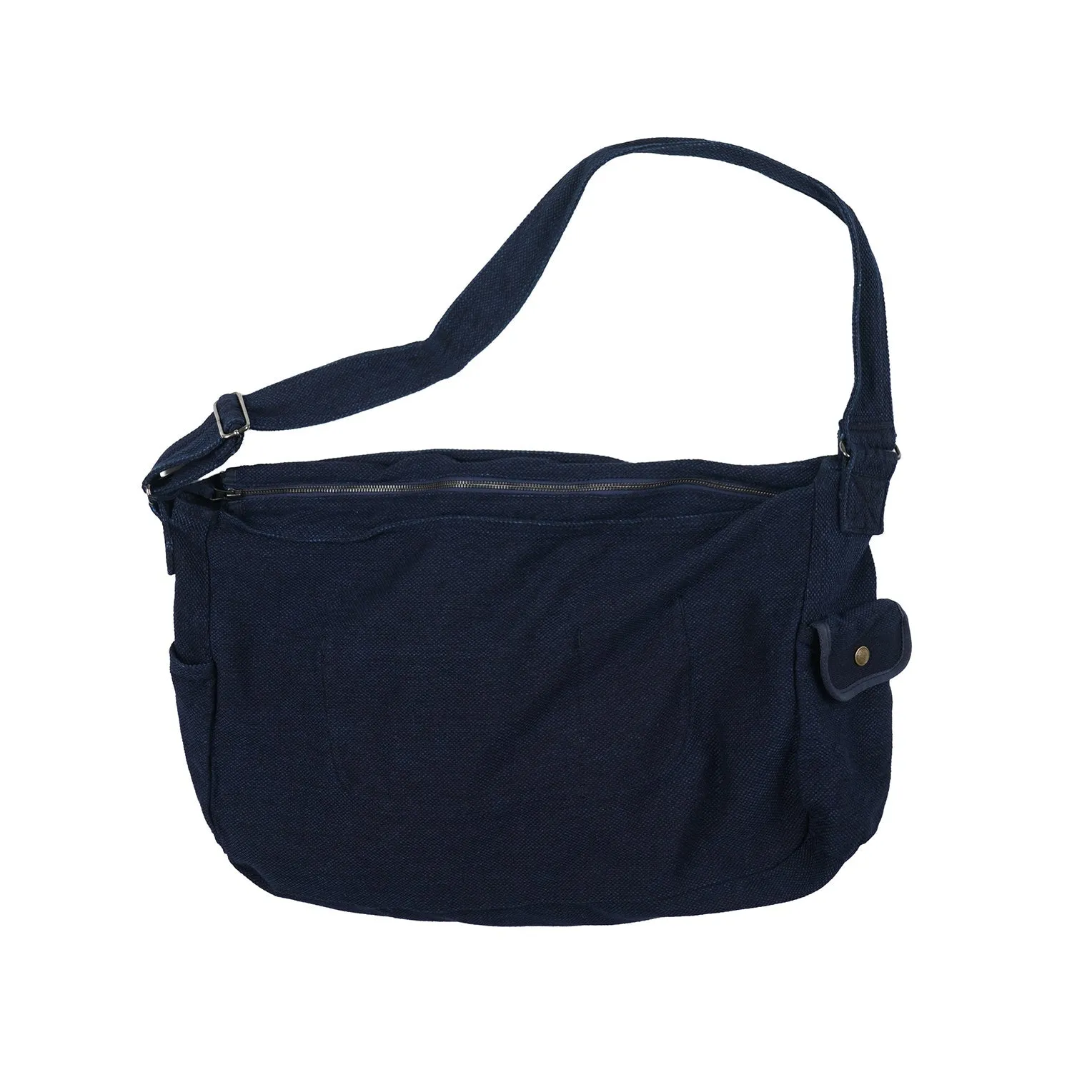 HEAVY CANVAS SHOULDER BAG - SASHIKO DENIM sold by FrizmWORKS