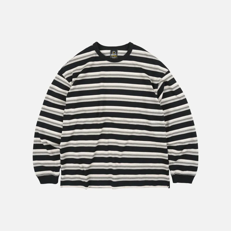 BLOCK STRIPE L/S T-SHIRT - BLACK made by FrizmWORKS