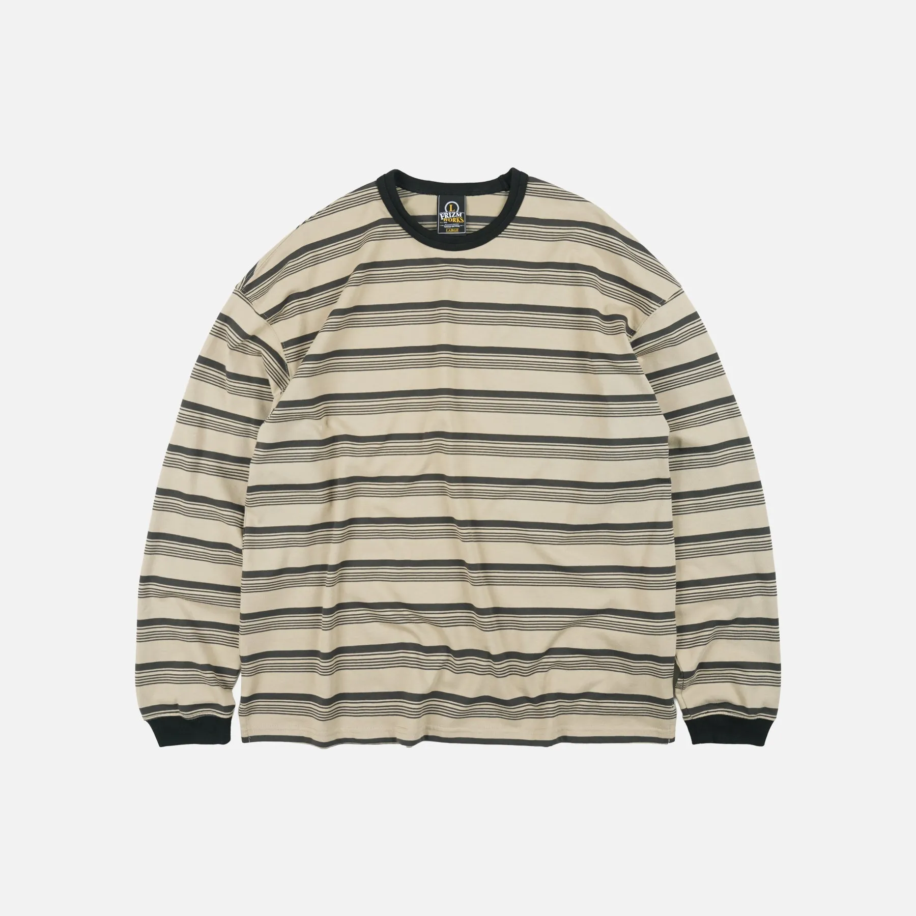 BLOCK STRIPE L/S T-SHIRT - MUD sold by FrizmWORKS