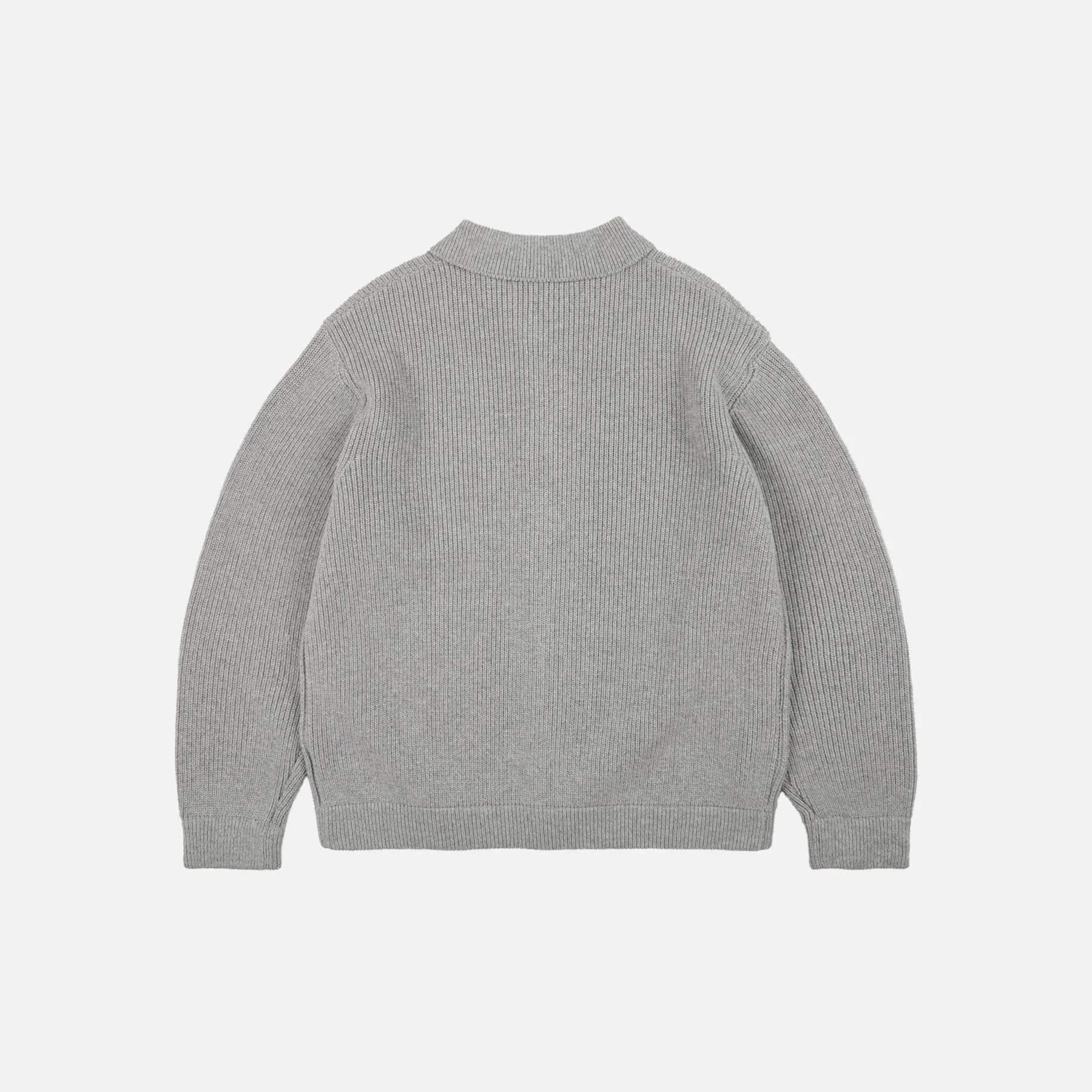 ULTRA HEAVYWEIGHT COLLAR CARDIGAN - LIGHT GREY sold by FrizmWORKS product image thumbnail 2