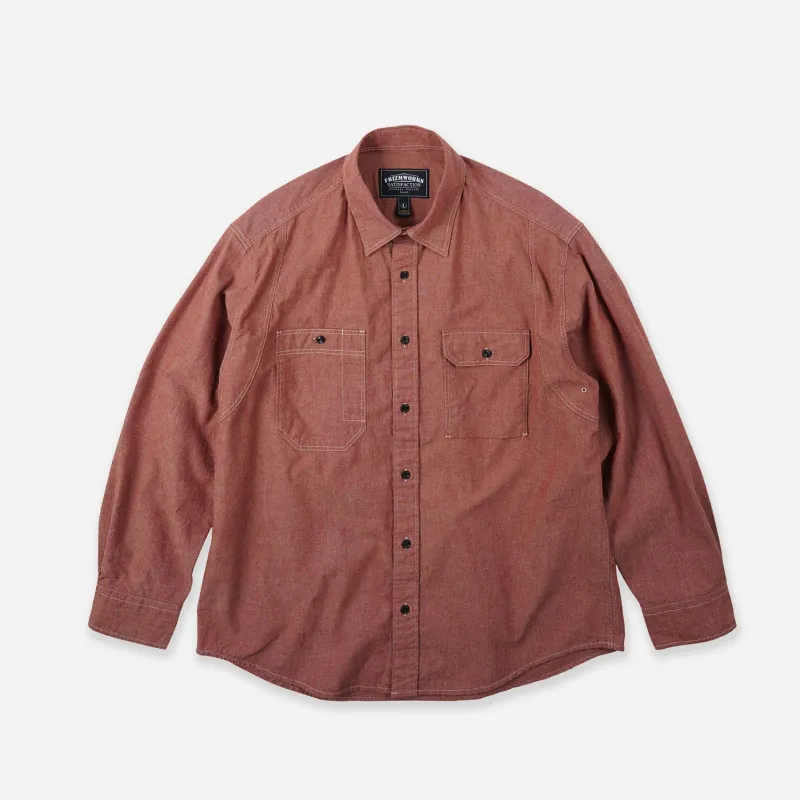 1920'S CHAMBRAY WORK SHIRT - RED made by FrizmWORKS