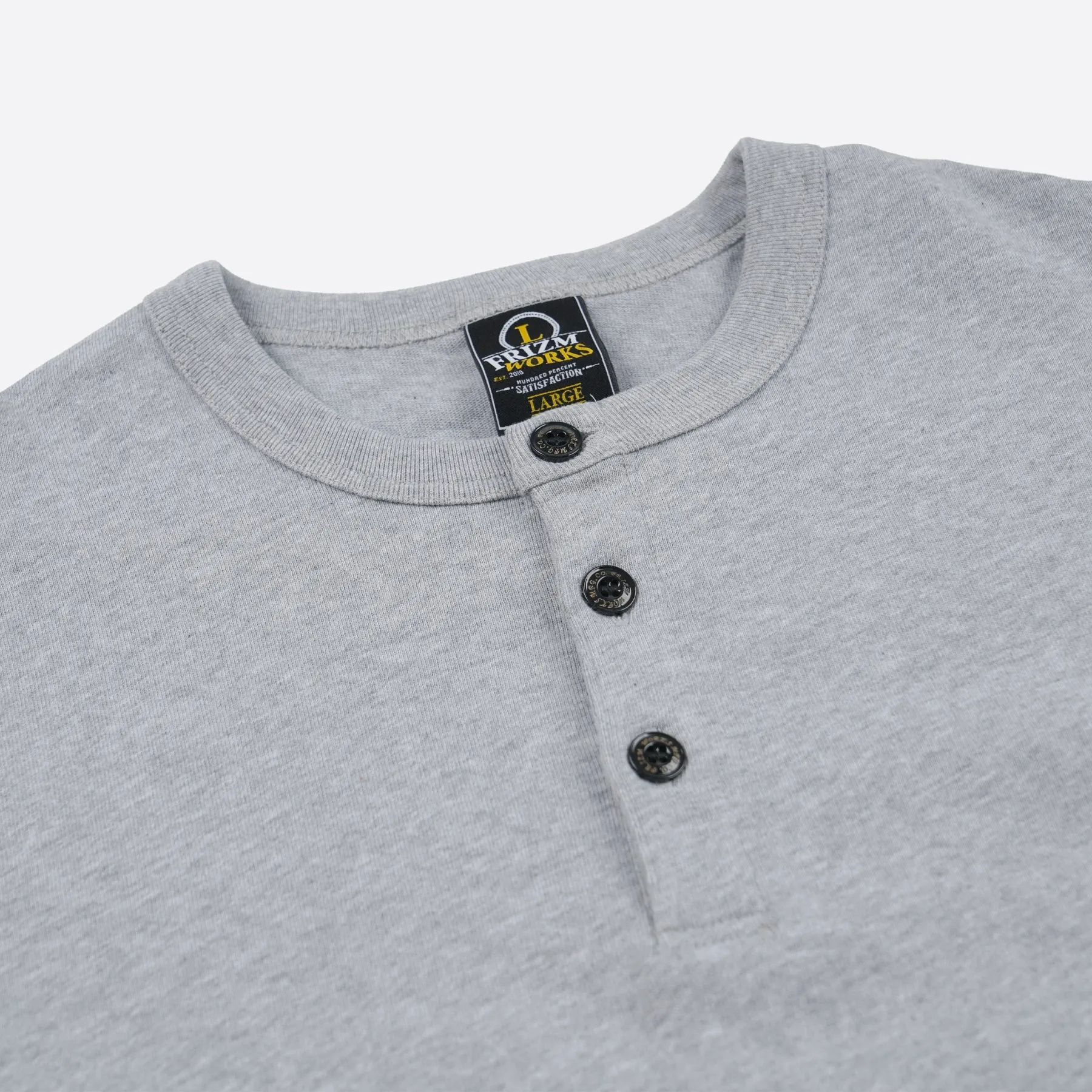 HENLEY HALF T-SHIRT - GREY sold by FrizmWORKS product image thumbnail 3