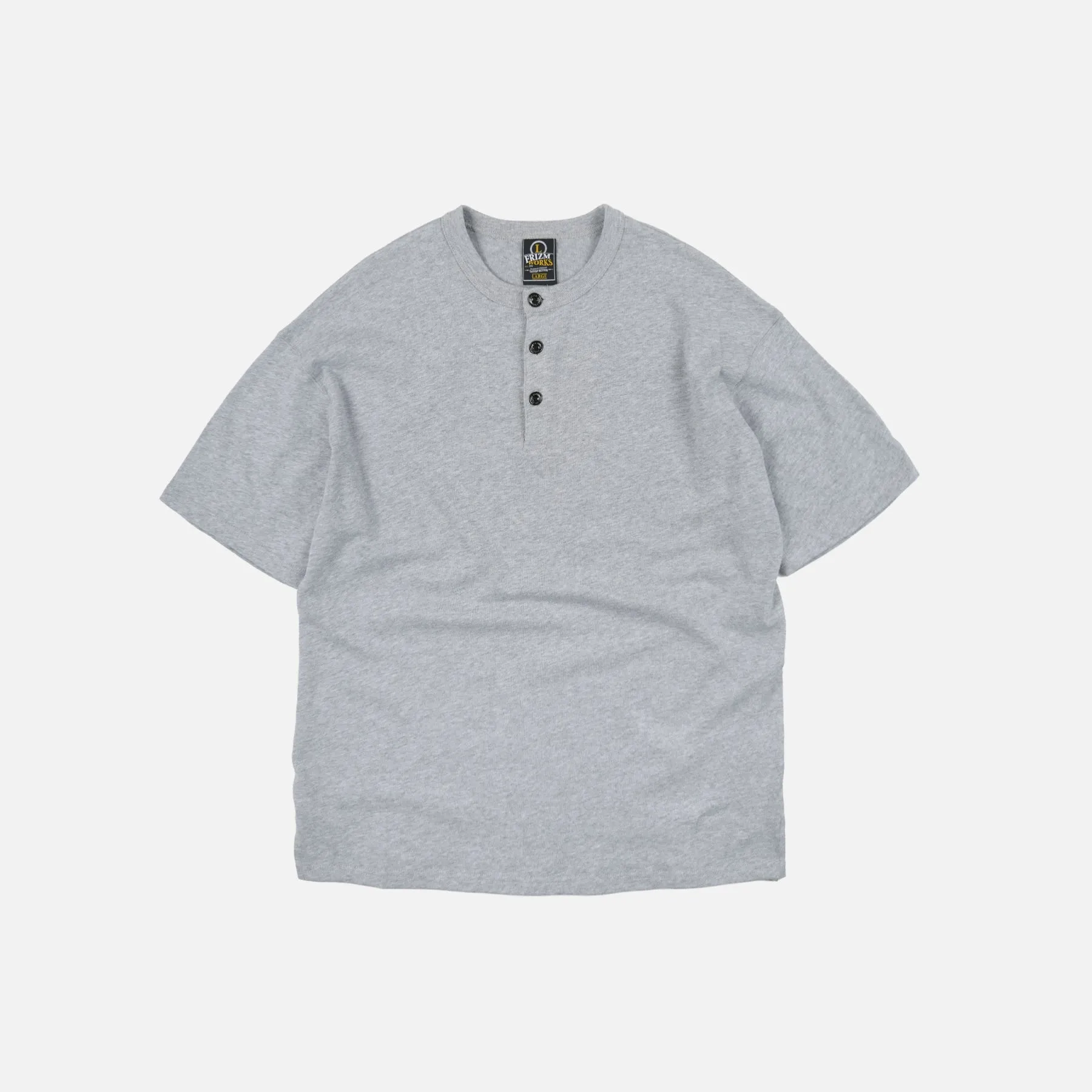 HENLEY HALF T-SHIRT - GREY sold by FrizmWORKS