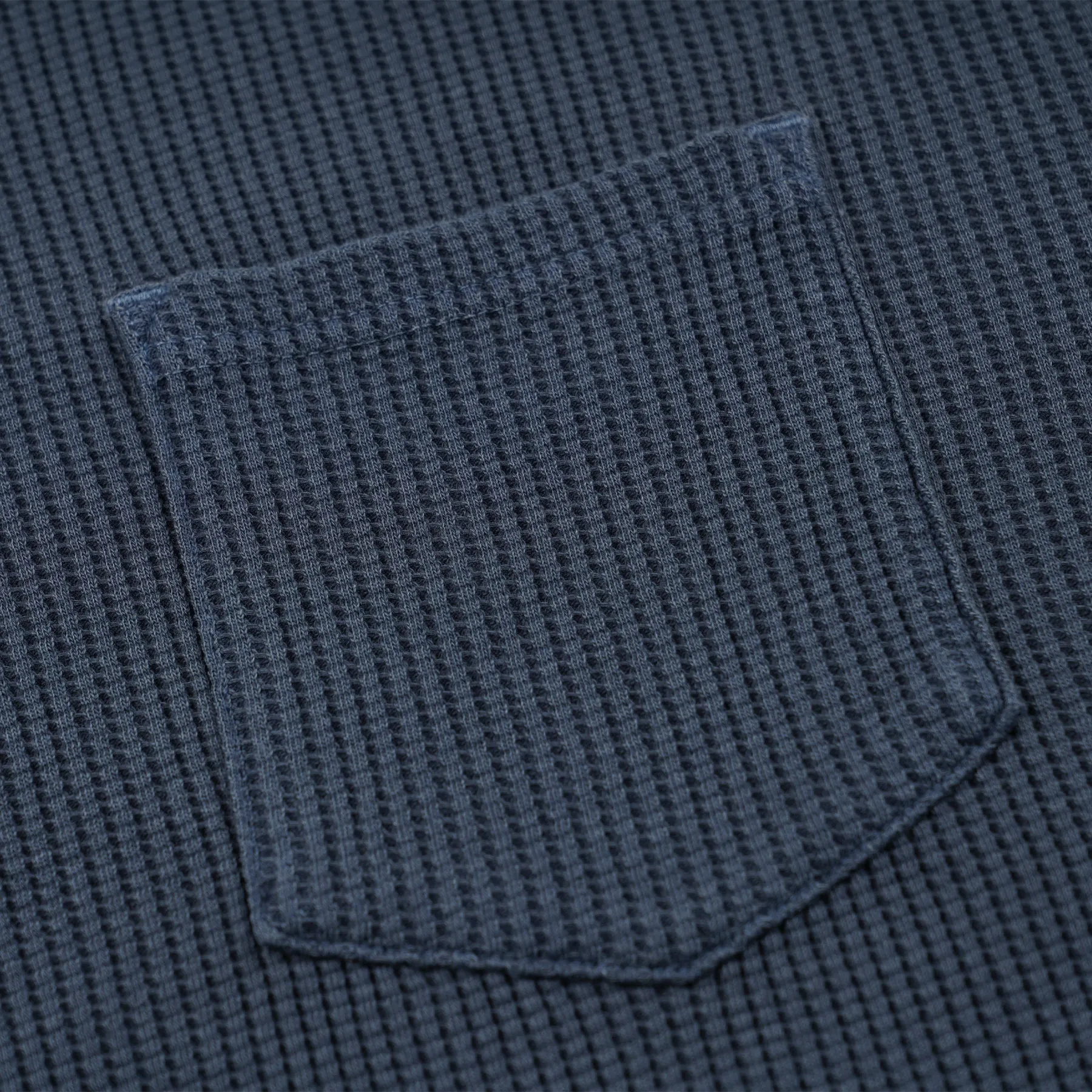 PIGMENT DYEING WAFFLE L/S T-SHIRT - BLUE sold by FrizmWORKS product image thumbnail 5