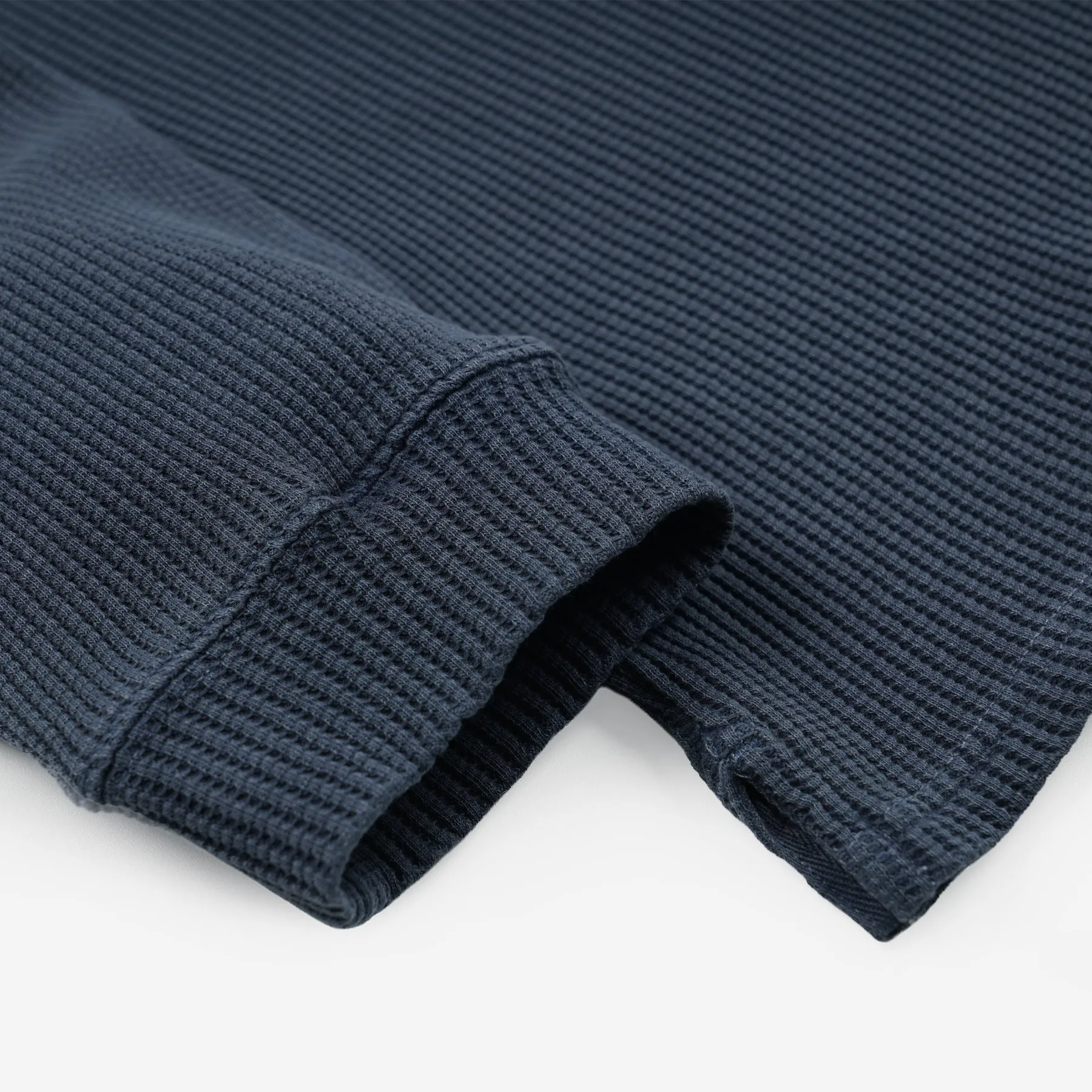 PIGMENT DYEING WAFFLE L/S T-SHIRT - BLUE sold by FrizmWORKS product image thumbnail 4