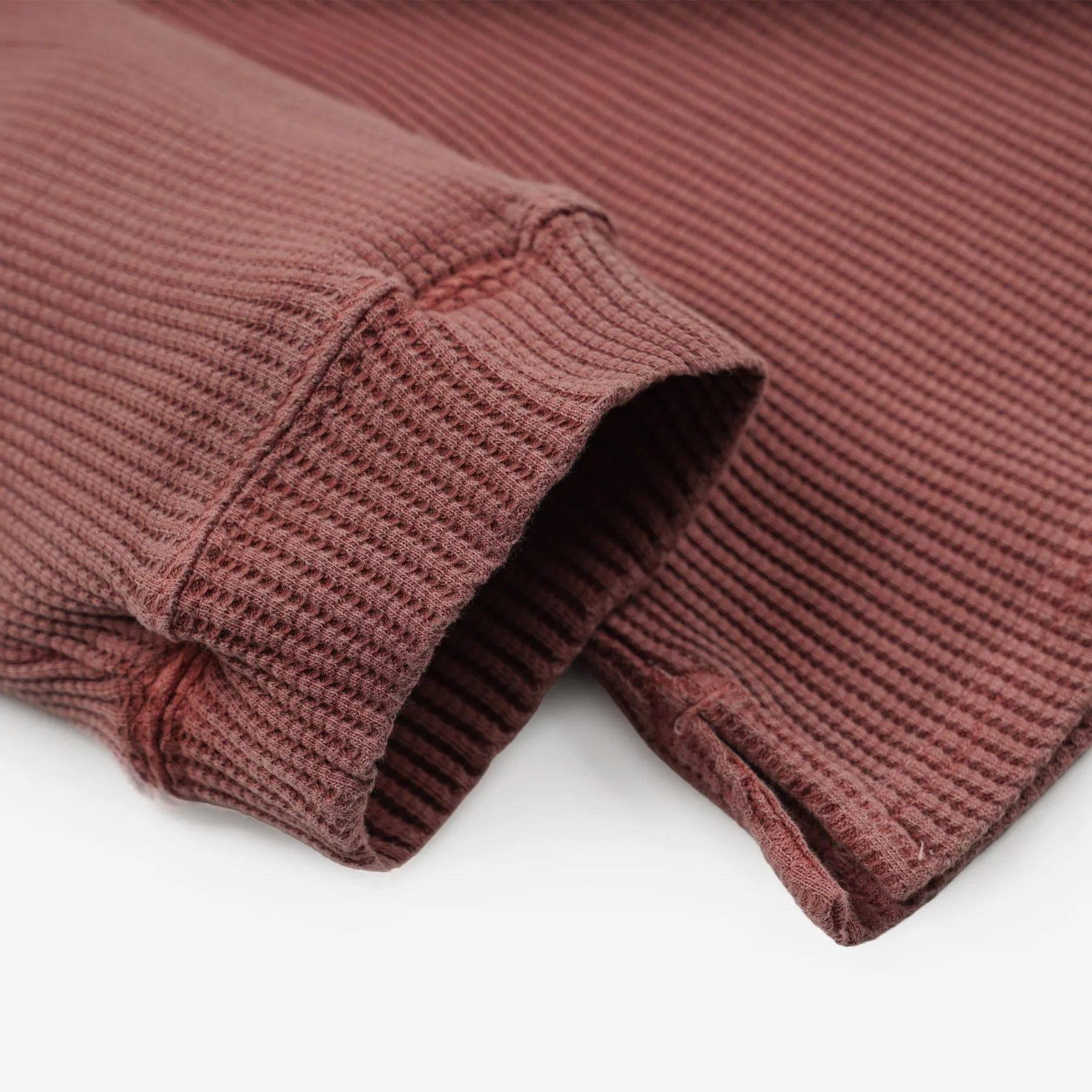 PIGMENT DYEING WAFFLE L/S T-SHIRT - PINK sold by FrizmWORKS product image thumbnail 4