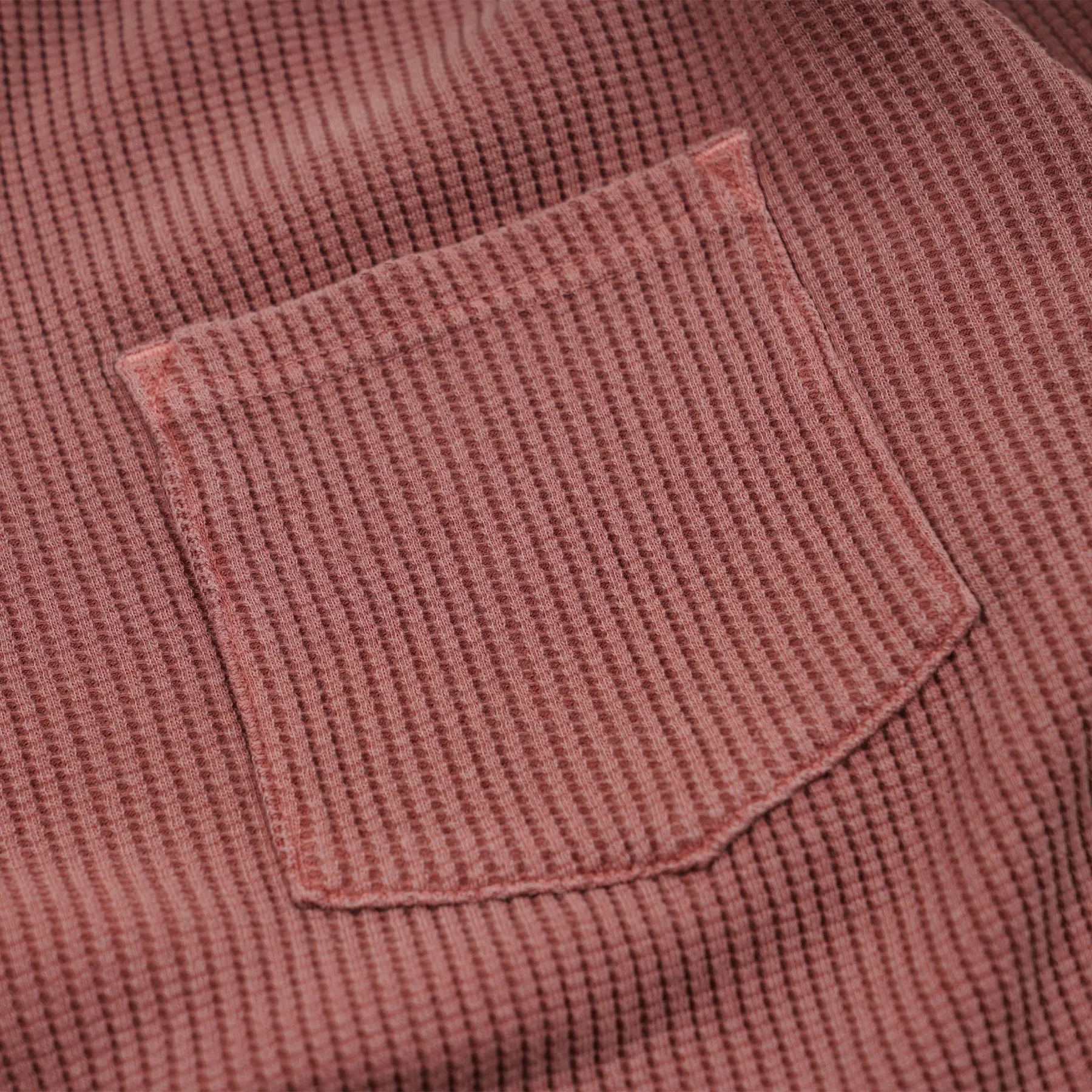 PIGMENT DYEING WAFFLE L/S T-SHIRT - PINK sold by FrizmWORKS product image thumbnail 5