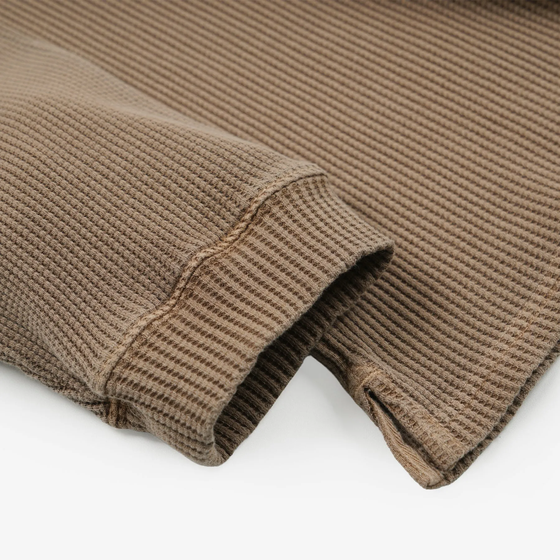 PIGMENT DYEING WAFFLE LS T-SHIRT - TAN sold by FrizmWORKS product image thumbnail 4