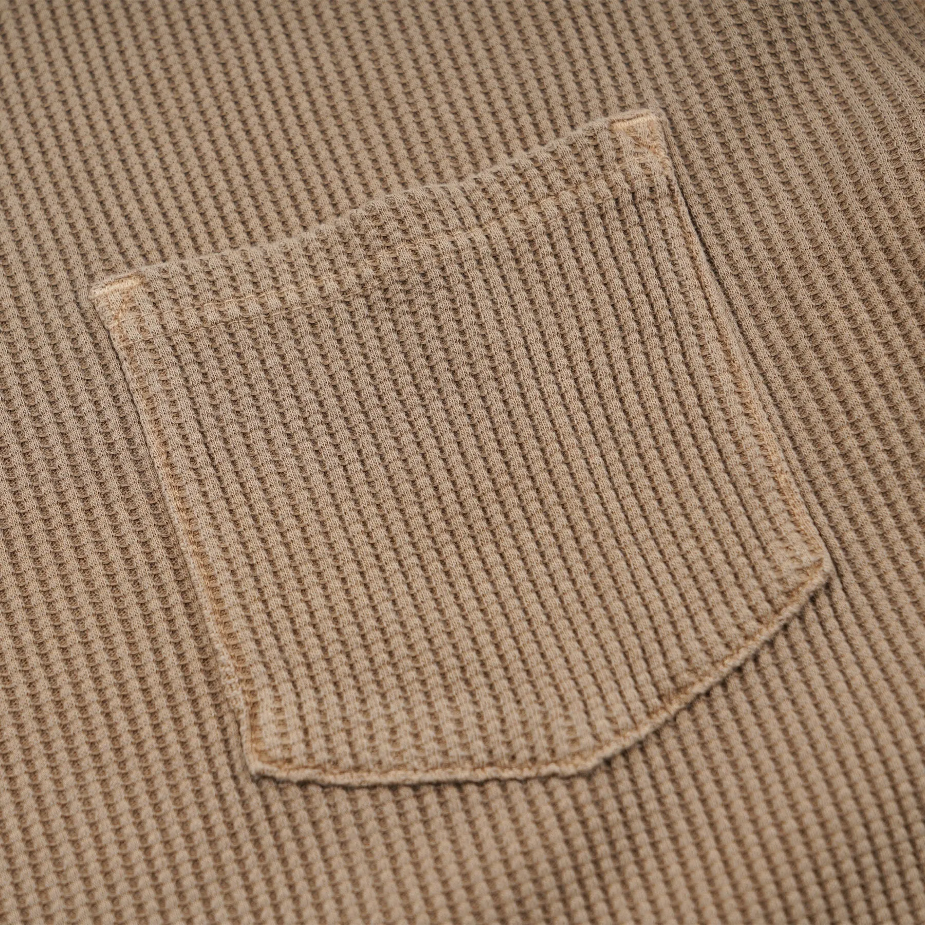 PIGMENT DYEING WAFFLE LS T-SHIRT - TAN sold by FrizmWORKS product image thumbnail 5