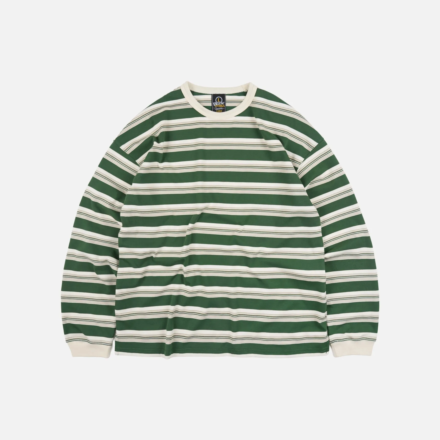 BLOCK STRIPE L/S T-SHIRT - DARK GREEN sold by FrizmWORKS