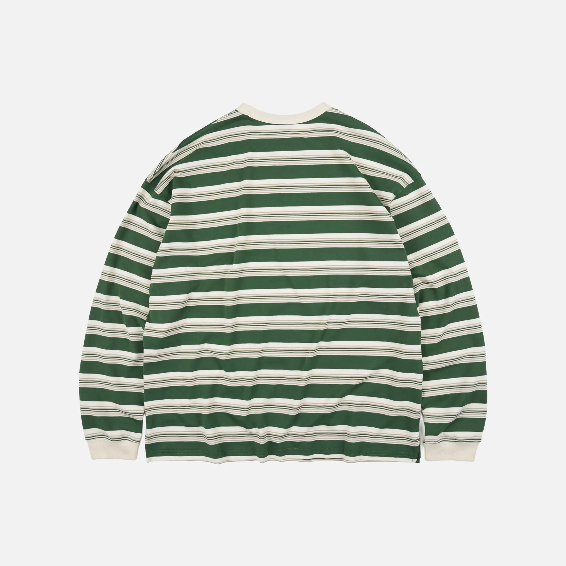 BLOCK STRIPE L/S T-SHIRT - DARK GREEN sold by FrizmWORKS product image thumbnail 2