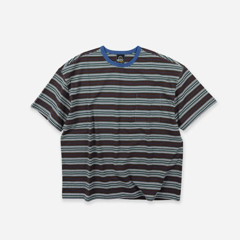 HORIZON STRIPE HALF T-SHIRT - BROWN made by FrizmWORKS
