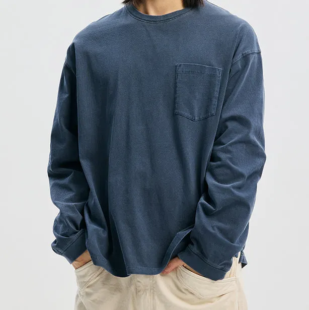 PIGMENT POCKET L/S T-SHIRT - BLUE sold by FrizmWORKS product image thumbnail 3