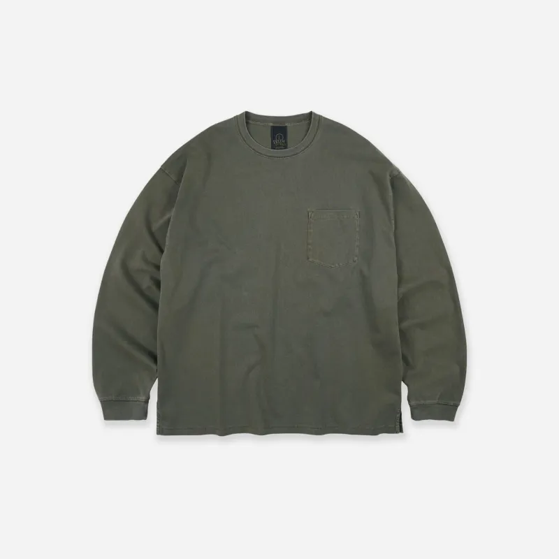PIGMENT POCKET LS T-SHIRT - OLIVE made by FrizmWORKS