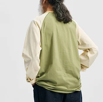 COLOUR BLOCK RAGLAN T-SHIRT - OLIVE sold by FrizmWORKS product image thumbnail 4
