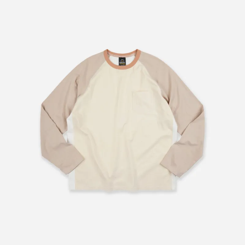 COLOUR BLOCK RAGLAN T-SHIRT - IVORY made by FrizmWORKS