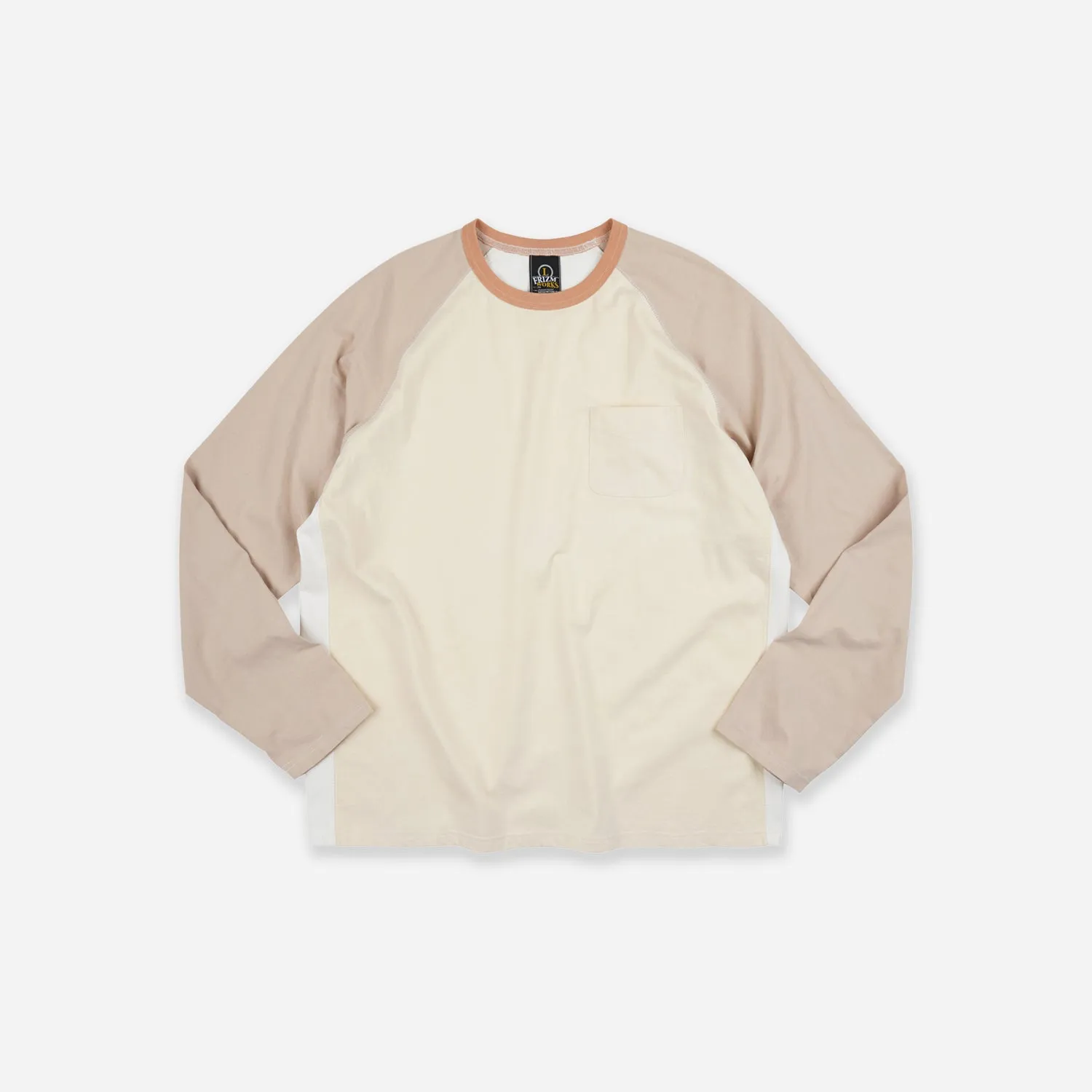 COLOUR BLOCK RAGLAN T-SHIRT - IVORY sold by FrizmWORKS