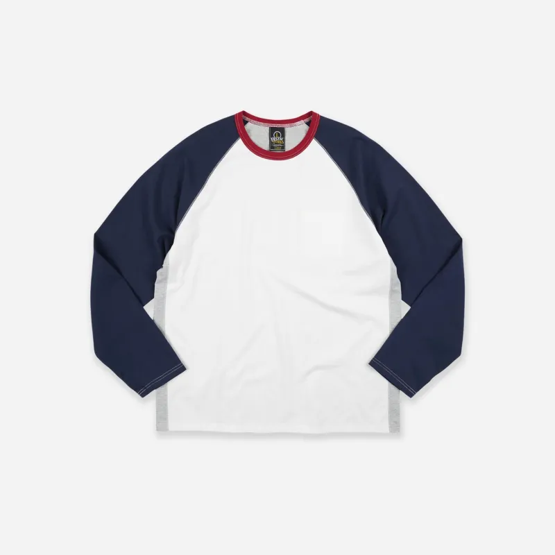 COLOUR BLOCK RAGLAN T-SHIRT - WHITE made by FrizmWORKS
