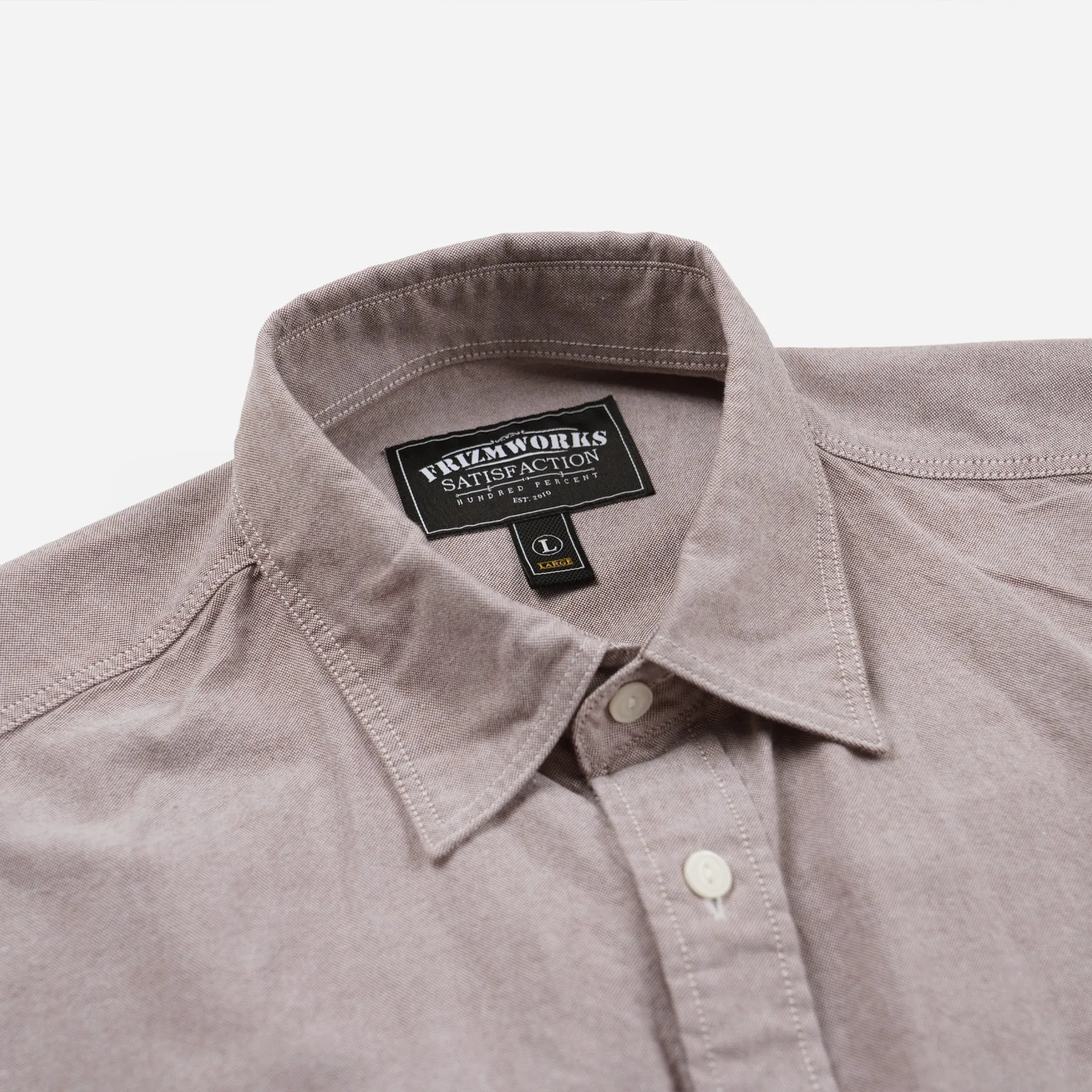1920'S OXFORD WORK SHIRT - BROWN sold by FrizmWORKS product image thumbnail 3