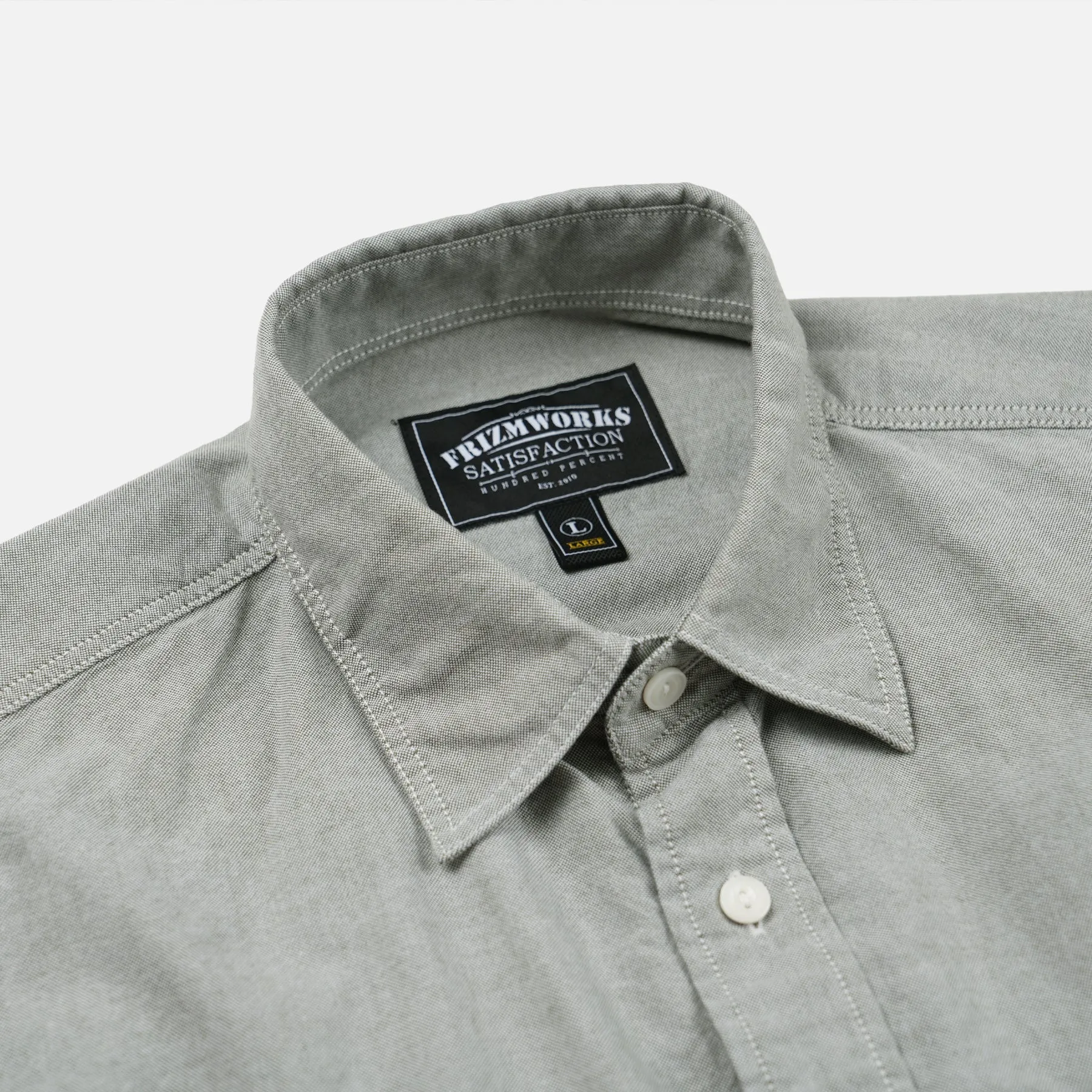 1920'S OXFORD WORK SHIRT - GREEN sold by FrizmWORKS product image thumbnail 3
