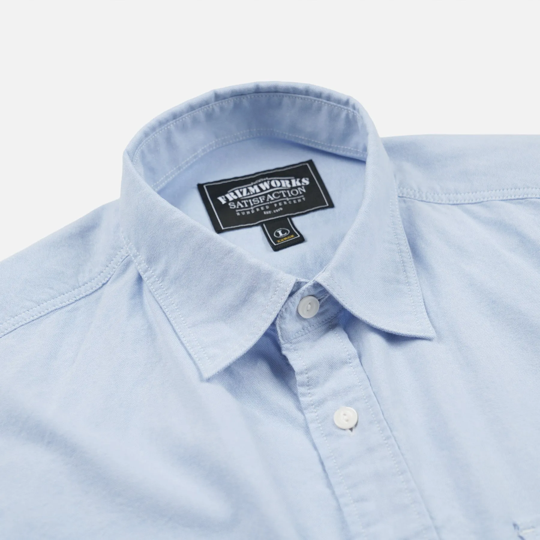 1920'S OXFORD WORK SHIRT - BLUE sold by FrizmWORKS product image thumbnail 3