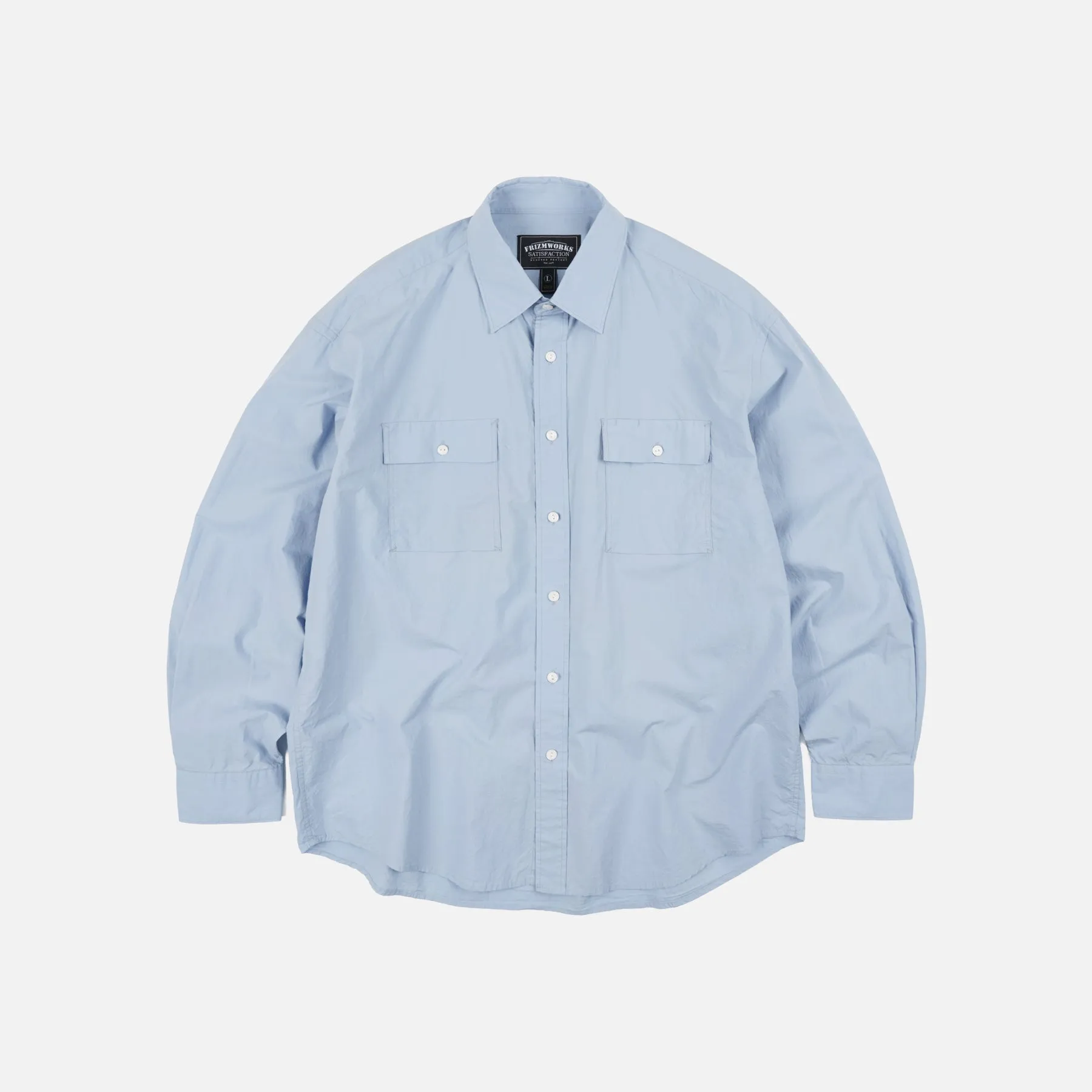 CIGARETTE POCKET TYPEWRITER SHIRT - SKY BLUE sold by FrizmWORKS