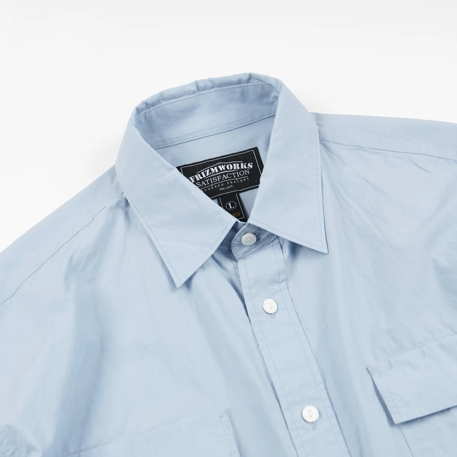 CIGARETTE POCKET TYPEWRITER SHIRT - SKY BLUE sold by FrizmWORKS product image thumbnail 3