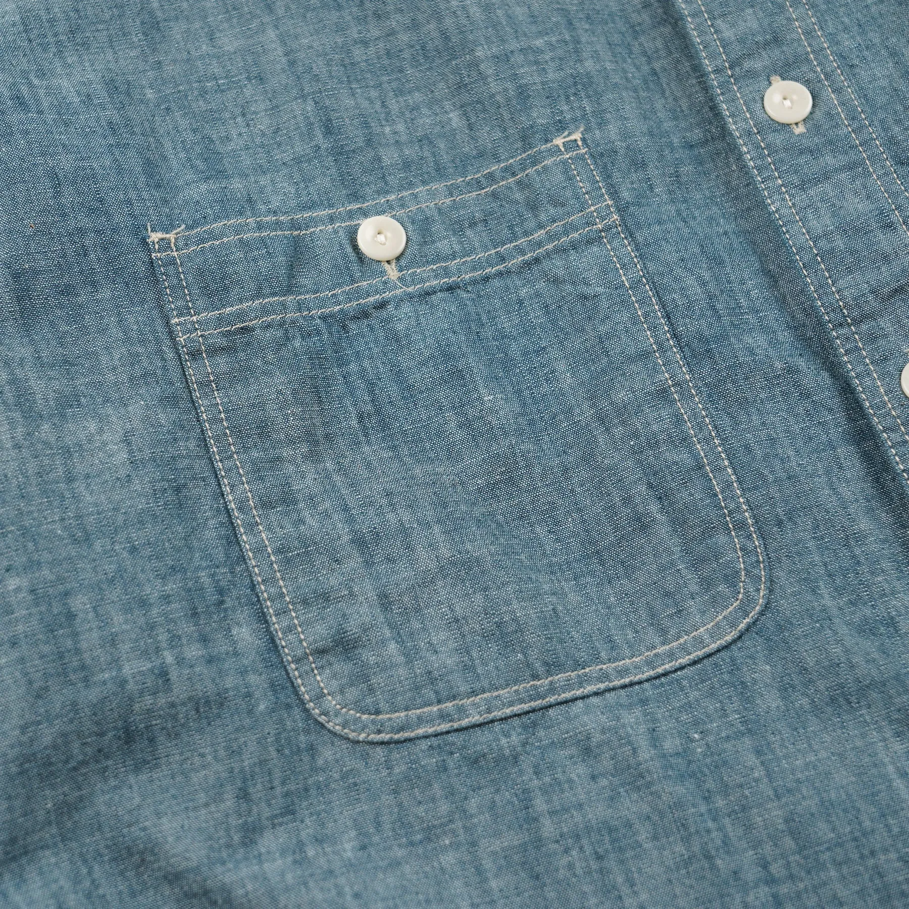 KUROKI CHAMBRAY WORK SHIRT - WASHED BLUE sold by FrizmWORKS product image thumbnail 4