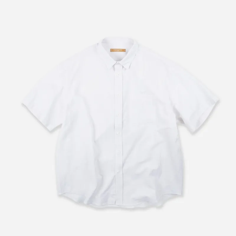 OG DOBBY SEERSUCKER HALF SHIRT - WHITE sold by FrizmWORKS