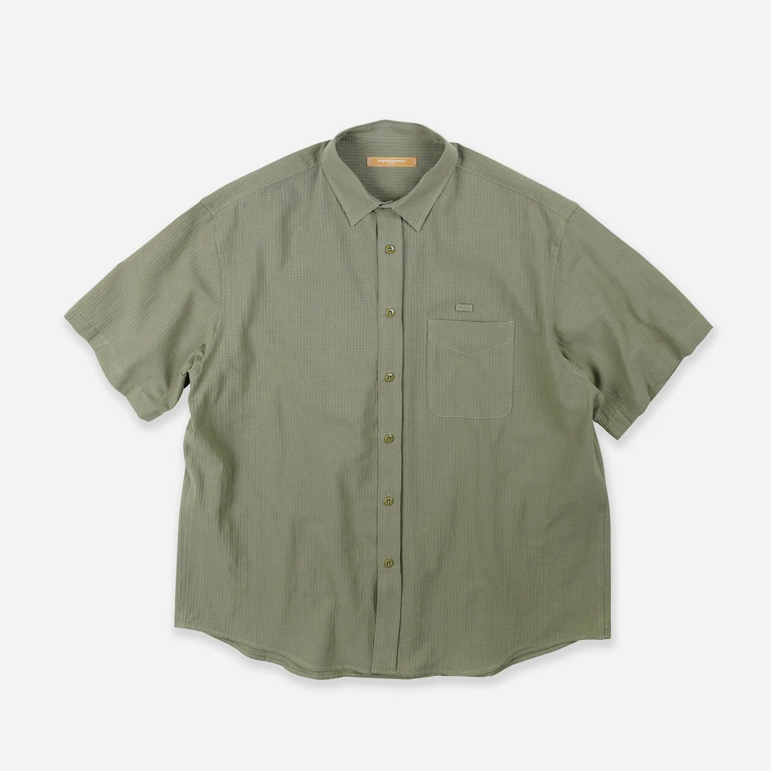 OG DOBBY SEERSUCKER HALF SHIRT - OLIVE sold by FrizmWORKS