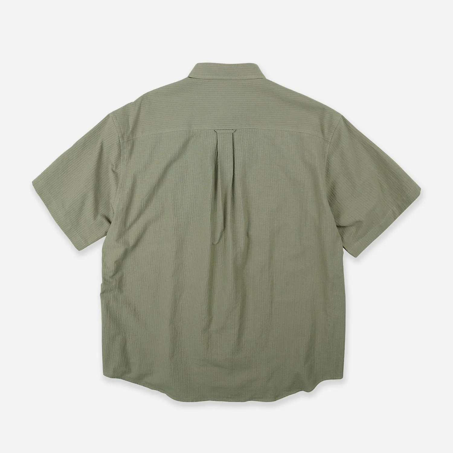 OG DOBBY SEERSUCKER HALF SHIRT - OLIVE sold by FrizmWORKS product image thumbnail 2