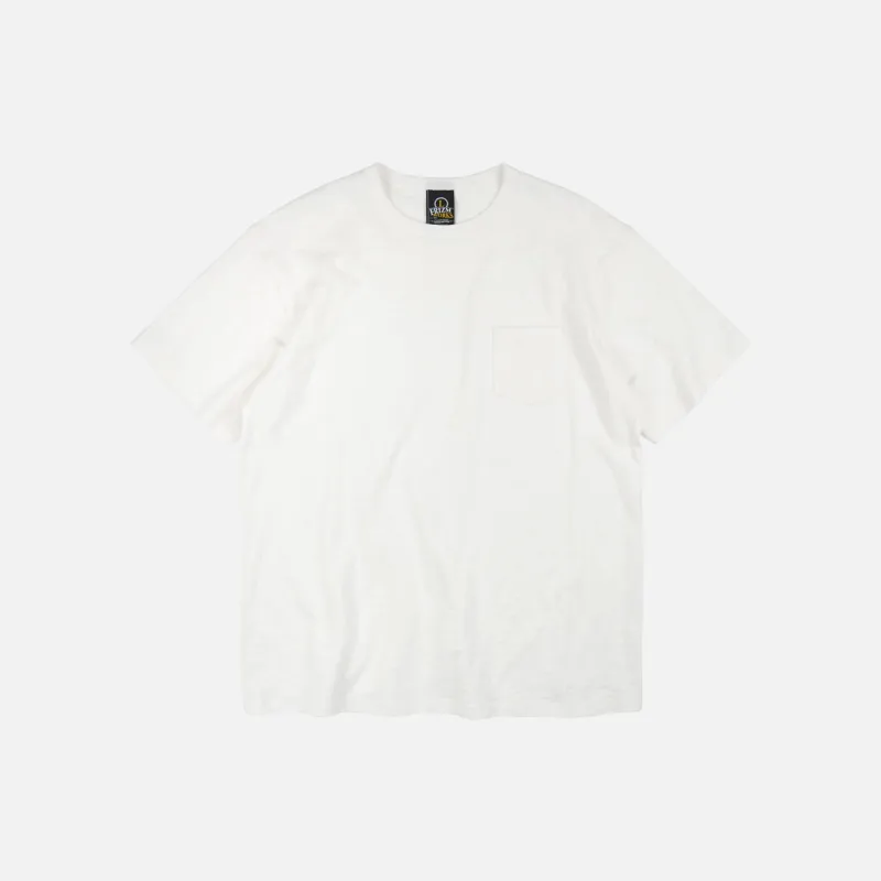 SLUB POCKET HALF T-SHIRT - WHITE made by FrizmWORKS