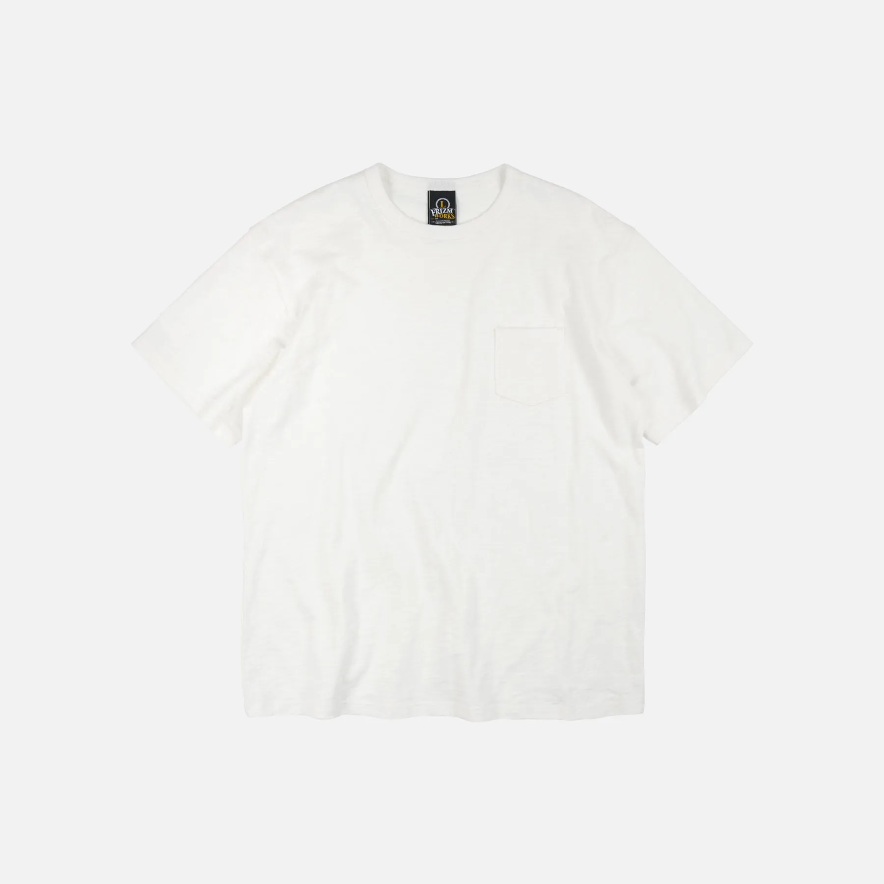 SLUB POCKET HALF T-SHIRT - WHITE sold by FrizmWORKS