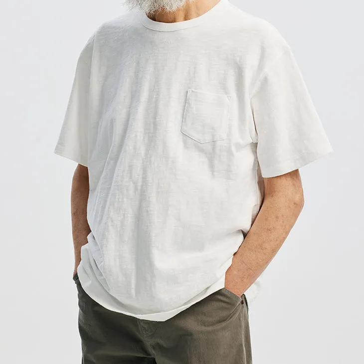 SLUB POCKET HALF T-SHIRT - WHITE sold by FrizmWORKS product image thumbnail 5
