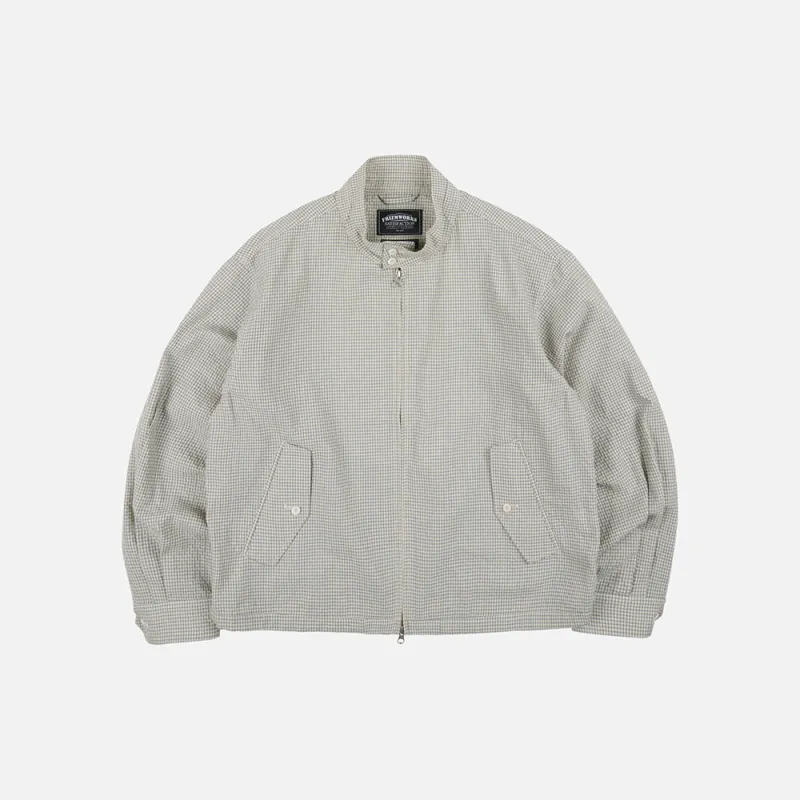 BUDDY CHECK HARRINGTON JACKET - SKY BLUE made by FrizmWORKS