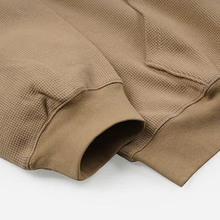 WAFFLE ZIP UP HOODIE - BEIGE sold by FrizmWORKS product image thumbnail 4