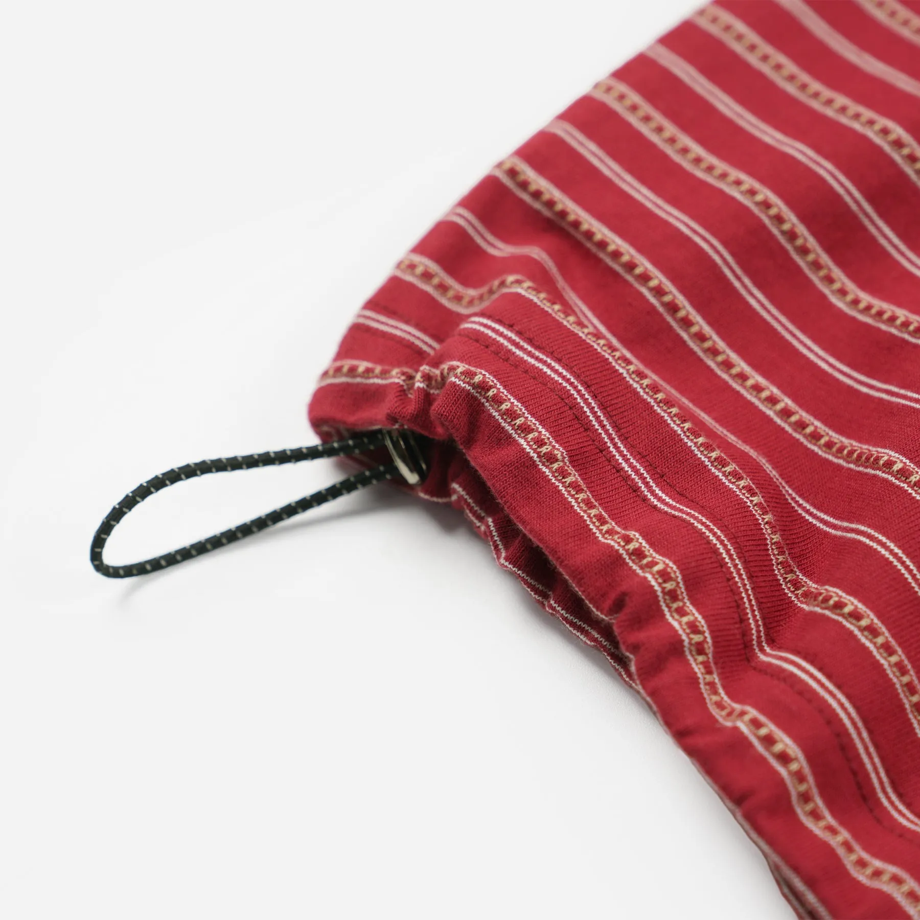 JACQUARD STRIPE HALF T-SHIRT - RED sold by FrizmWORKS product image thumbnail 5