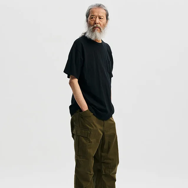 SLUB POCKET HALF T-SHIRT - BLACK sold by FrizmWORKS product image thumbnail 5