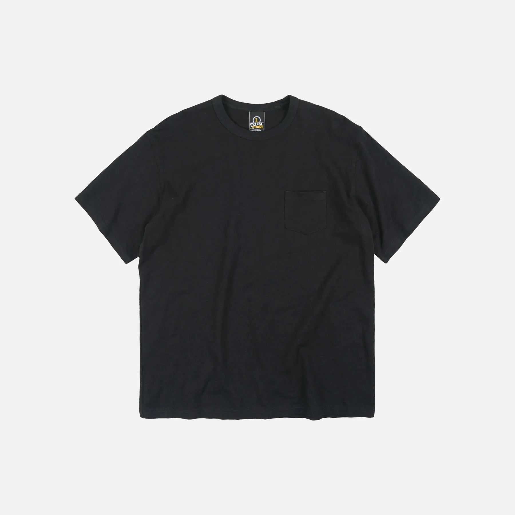 SLUB POCKET HALF T-SHIRT - BLACK sold by FrizmWORKS