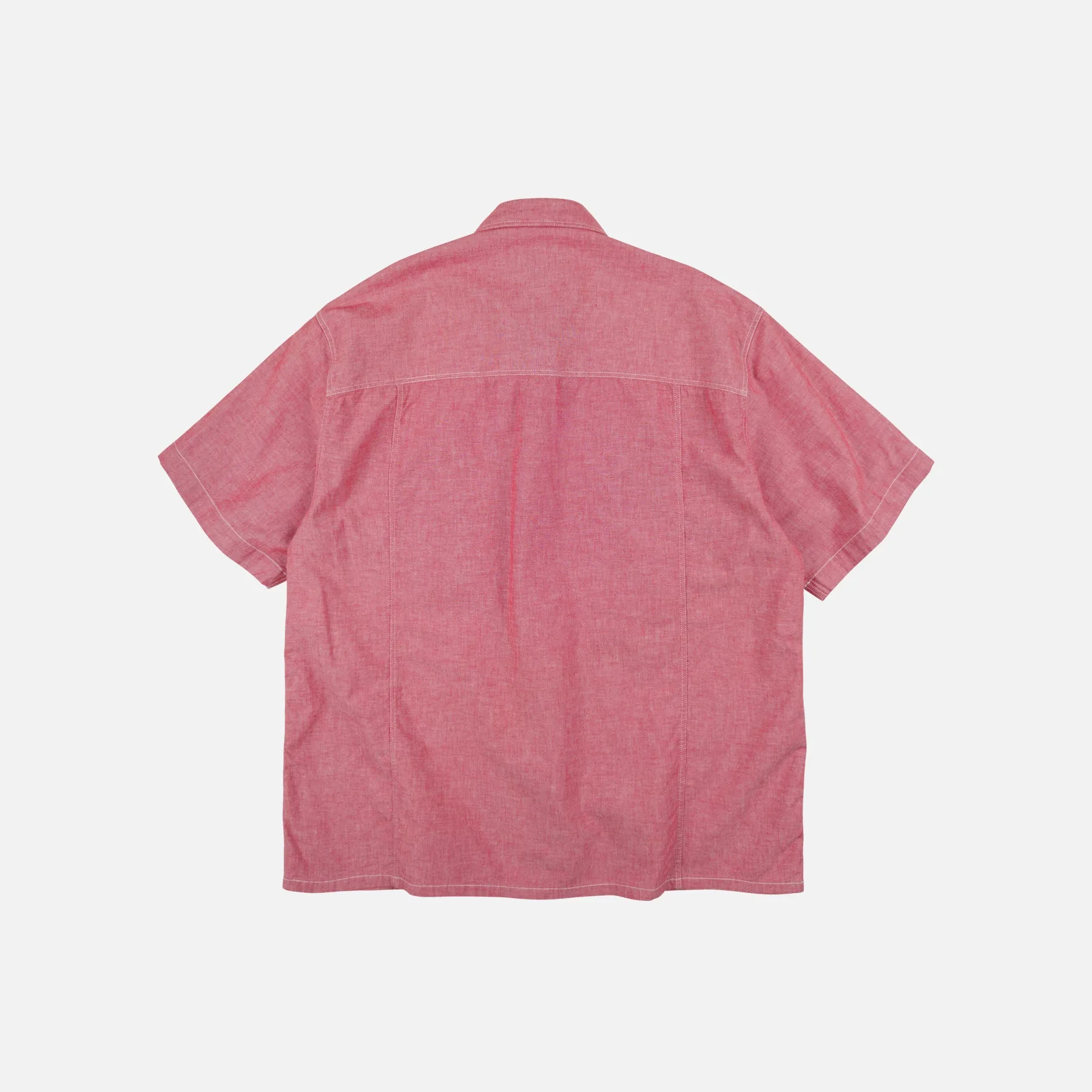 CHAMBRAY BIG POCKET HALF SHIRT - RED sold by FrizmWORKS product image thumbnail 2
