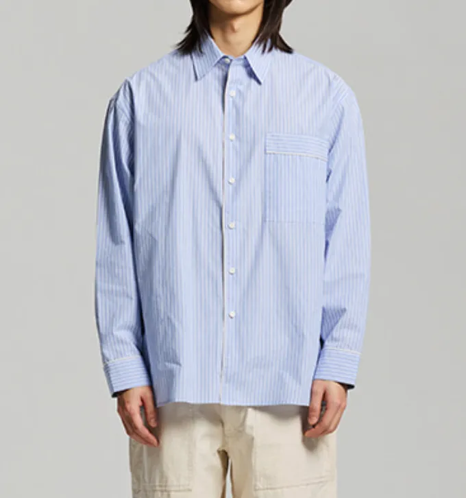 PAJAMA STRIPE SHIRT - BLUE sold by FrizmWORKS product image thumbnail 5