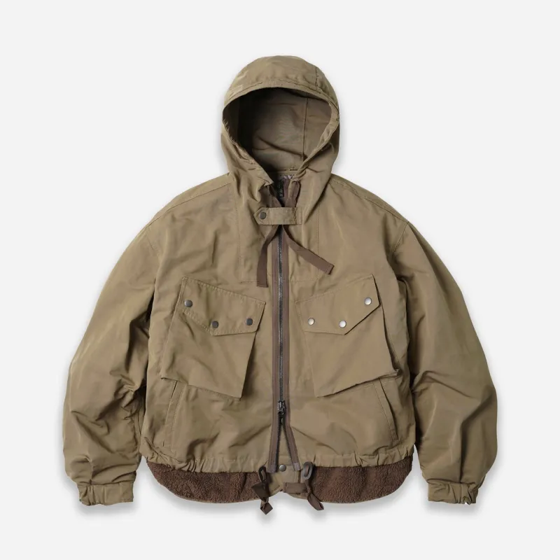 Smock Hooded 2 In 1 Parka Jacket - Tan made by FrizmWORKS