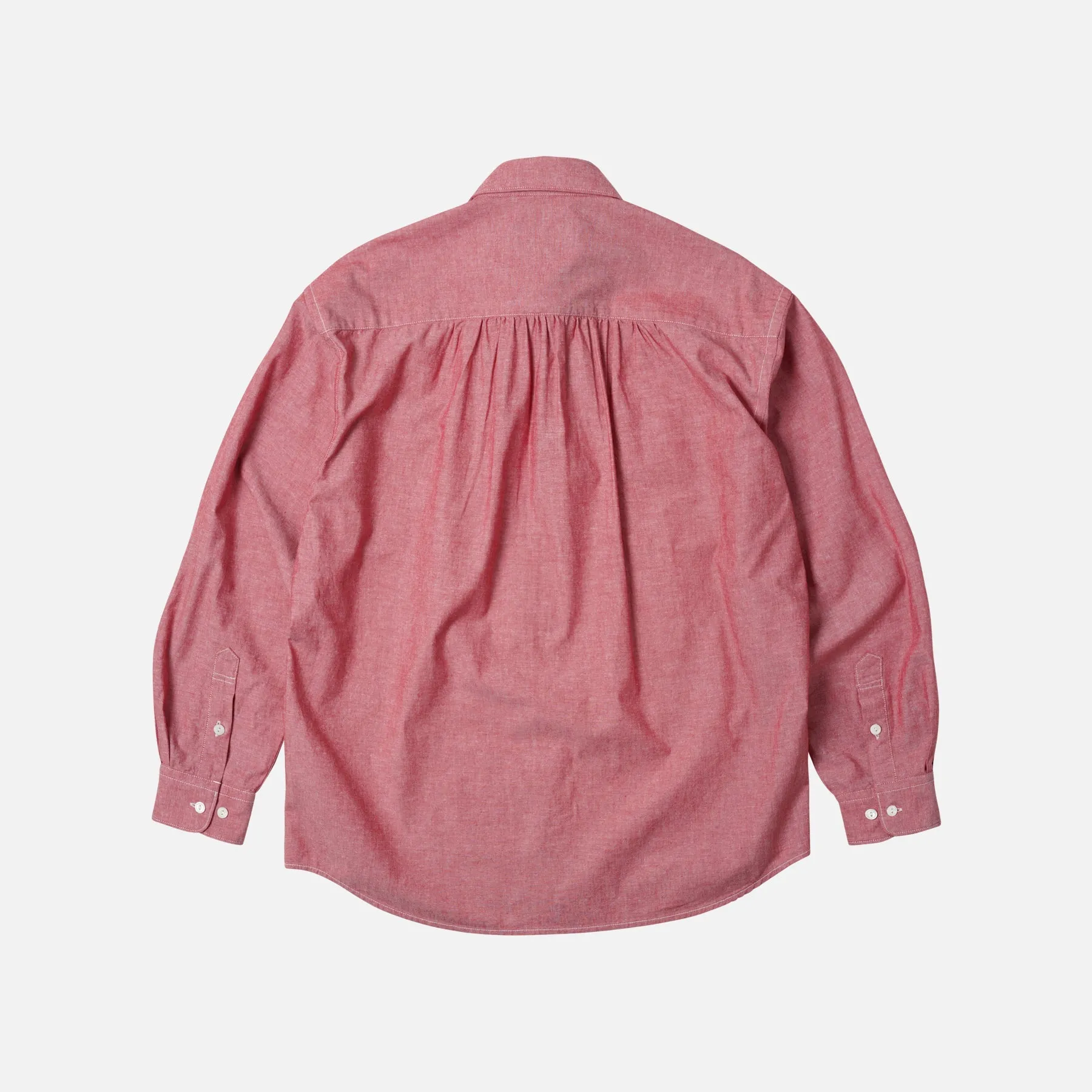 Cigarette Pocket Chambray Shirt - Red sold by FrizmWORKS product image thumbnail 2