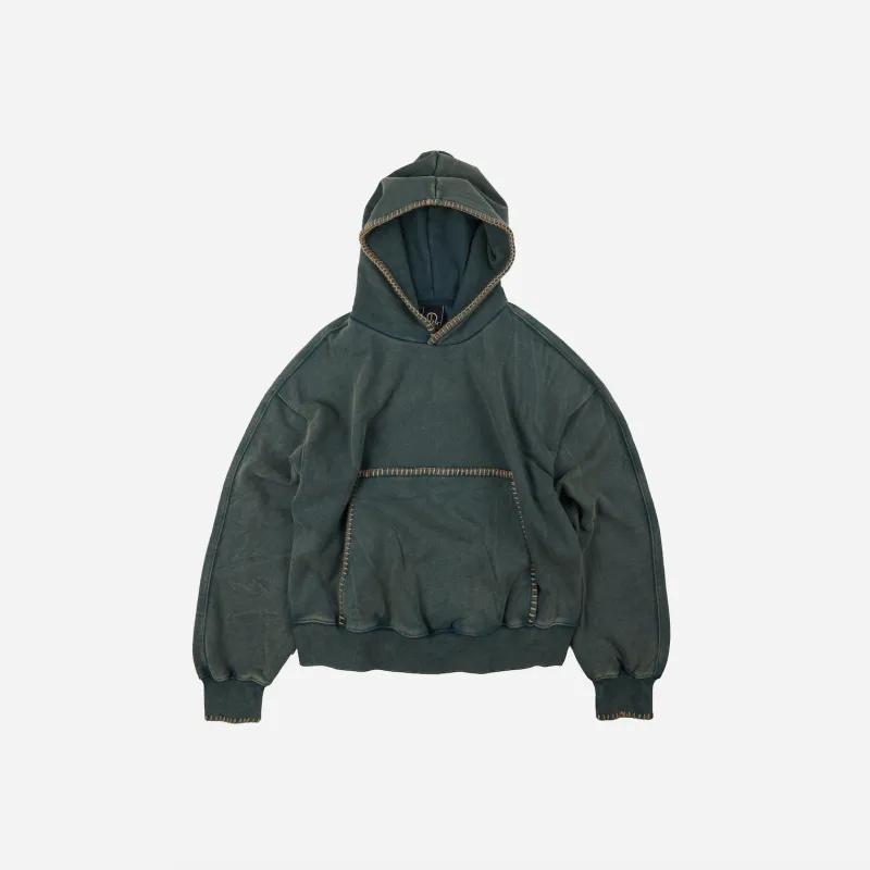 Needle Stitch Pullover Hoody - Vintage Green made by FrizmWORKS