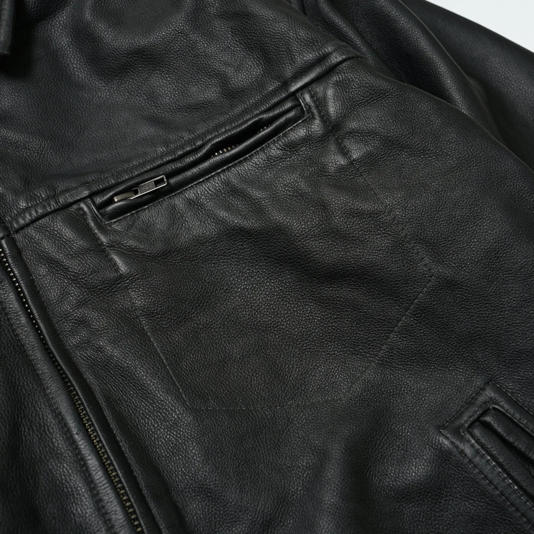 Destroyed Cowhide Leather Jacket - Black sold by FrizmWORKS product image thumbnail 5