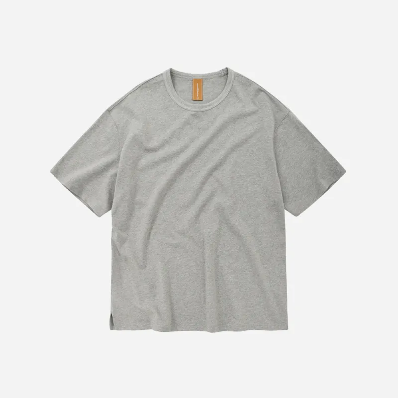 OG DOUBLE RIB OVERSIZED TEE - GREY MELANGE made by FrizmWORKS