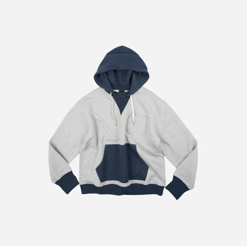 Colour Block Pocket Hoody - Navy made by FrizmWORKS